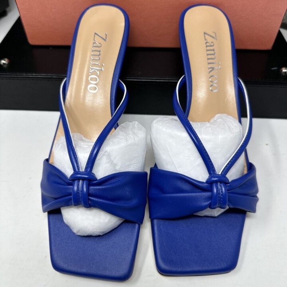 Zamikoo Heeled Square Toe Sandals US Size 7.5